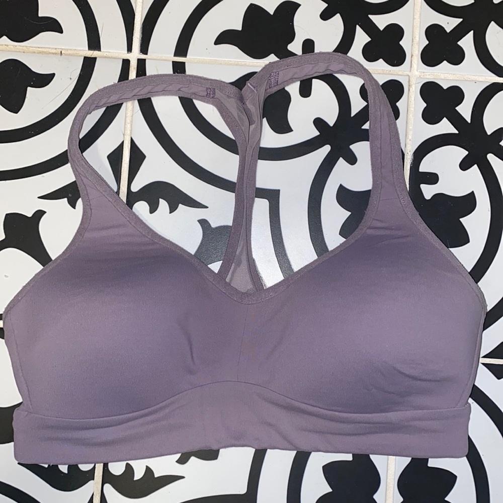 LULULEMON DUSTY LAVENDER MESH RACER BACK SPORTS BRA